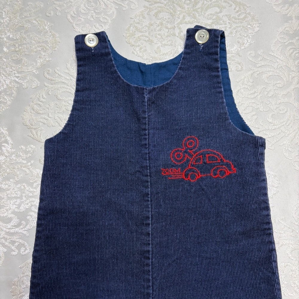 Vintage Royal Heir Corduroy One Piece Overall Navy Size 18 Month - Picture 2 of 9